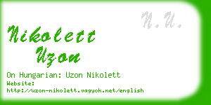 nikolett uzon business card